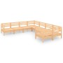 Juego de muebles de jardín 8 piezas madera maciza de pino en Conjuntos de jardín | Comprar online en Foru.es