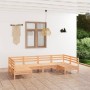 Juego de muebles de jardín 6 piezas madera maciza de pino en Conjuntos de jardín | Comprar online en Foru.es