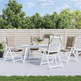 Cojines de silla con respaldo alto 4 uds tela Oxford gris taupe en Decoración | Comprar online en Foru.es