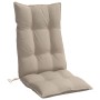 Cojines de silla con respaldo alto 4 uds tela Oxford gris taupe en Decoración | Comprar online en Foru.es