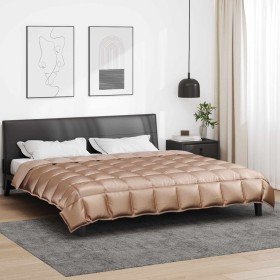 Edredón de Invierno Dorado 240 x 200 cm Satén y Microfibra en Ropa de cama | Comprar online en Foru.es