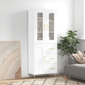 Aparador alto madera contrachapada blanco 69,5x34x180 cm de vidaXL, Aparadores - Ref: Foro24-3198649, Precio: 182,82 €, Descu...