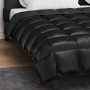 Edredón de Invierno Negro 220 x 240 cm Satén y Microfibra en Ropa de cama | Comprar online en Foru.es