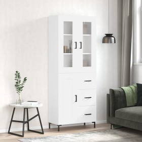 Aparador alto madera contrachapada blanco 69,5x34x180 cm de vidaXL, Aparadores - Ref: Foro24-3198657, Precio: 184,48 €, Descu...