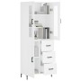 Aparador alto madera contrachapada blanco 69,5x34x180 cm de vidaXL, Aparadores - Ref: Foro24-3198657, Precio: 184,48 €, Descu...