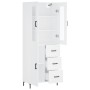 Aparador alto madera contrachapada blanco 69,5x34x180 cm de vidaXL, Aparadores - Ref: Foro24-3198657, Precio: 184,48 €, Descu...
