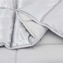 Edredón de Invierno Plateado 200 x 155 cm Satén y Microfibra en Ropa de cama | Comprar online en Foru.es