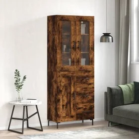 Aparador alto madera contrachapada roble ahumado 69,5x34x180 cm de vidaXL, Aparadores - Ref: Foro24-3198662, Precio: 179,83 €...