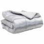 Edredón de Invierno Plateado 220 x 200 cm Satén y Microfibra en Ropa de cama | Comprar online en Foru.es