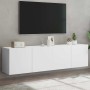 Muebles para TV de pared 2 unidades blanco 80x30x41 cm en Muebles TV | Comprar online en Foru.es