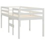 Cama alta blanca madera maciza pino 90x200 cm de vidaXL, Camas y somieres - Ref: Foro24-821605, Precio: 175,64 €, Descuento: %