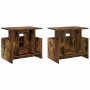 Soporte de TV 2 pcs Roble ahumado 50 x 35 x 45 cm en Muebles TV | Comprar online en Foru.es