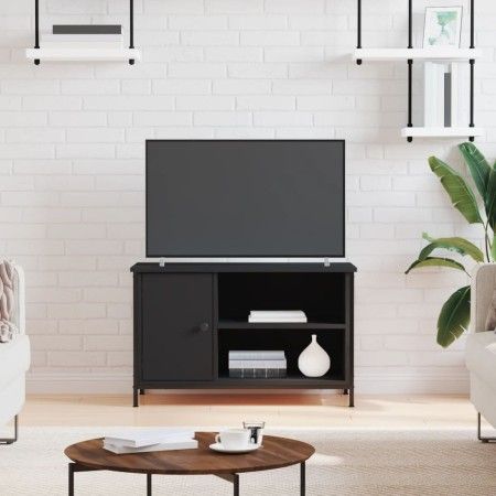 Mueble para TV madera contrachapada negro 80x40x50 cm de vidaXL, Muebles TV - Ref: Foro24-832768, Precio: 58,76 €, Descuento: %