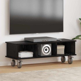 Soporte de TV Roble Negro 100 x 35 x 35 cm Madera de ingeniería en Muebles TV | Comprar online en Foru.es