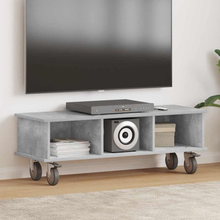 Soporte de TV Gris Concreto 100 x 35 x 35 cm en Muebles TV | Comprar online en Foru.es