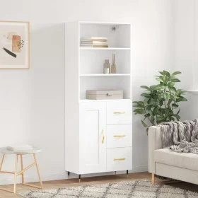 Tall white plywood sideboard 69.5x34x180 cm by vidaXL, Sideboards - Ref: Foro24-3189997, Price: 169,19 €, Discount: %
