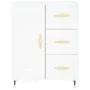 Hohes weißes Sperrholz-Sideboard 69,5 x 34 x 180 cm von vidaXL, Sideboards - Ref: Foro24-3189997, Preis: 169,19 €, Rabatt: %