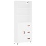 Aparador alto madera contrachapada blanco 69,5x34x180 cm de vidaXL, Aparadores - Ref: Foro24-3189989, Precio: 145,95 €, Descu...
