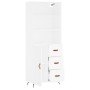 Aparador alto madera contrachapada blanco 69,5x34x180 cm de vidaXL, Aparadores - Ref: Foro24-3189989, Precio: 145,95 €, Descu...