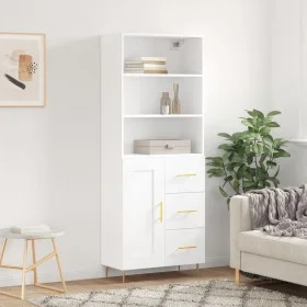 Tall white plywood sideboard 69.5x34x180 cm by vidaXL, Sideboards - Ref: Foro24-3190005, Price: 145,70 €, Discount: %