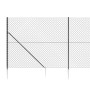 Cerca de alambre con pinchos de anclaje gris antracita 1,6x10 m de vidaXL, Paneles de vallas - Ref: Foro24-153972, Precio: 11...