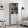 Aparador alto madera contrachapada gris hormigón 69,5x34x180 cm by vidaXL, Sideboards - Ref: Foro24-3190017, Price: 139,49 €,...