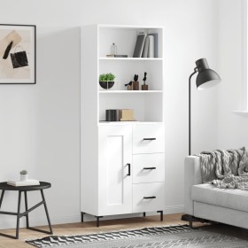 Aparador alto madera contrachapada blanco 69,5x34x180 cm de vidaXL, Aparadores - Ref: Foro24-3190021, Precio: 152,12 €, Descu...