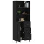 Aparador alto madera contrachapada negro 69,5x34x180 cm de vidaXL, Aparadores - Ref: Foro24-3190022, Precio: 168,99 €, Descue...