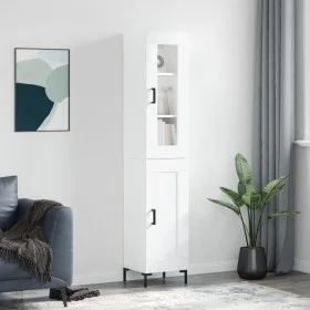 Aparador alto madera contrachapada blanco 34,5x34x180 cm by vidaXL, Sideboards - Ref: Foro24-3199489, Price: 109,61 €, Discou...