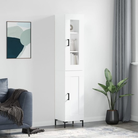 Aparador alto madera contrachapada blanco 34,5x34x180 cm de vidaXL, Aparadores - Ref: Foro24-3199489, Precio: 119,03 €, Descu...