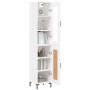Aparador alto madera contrachapada blanco 34,5x34x180 cm de vidaXL, Aparadores - Ref: Foro24-3199489, Precio: 119,03 €, Descu...