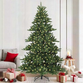 Árbol de Navidad artificial con ramas articuladas Verde 210 cm en Decoración Festiva y Estacional | Comprar online en Foru.es
