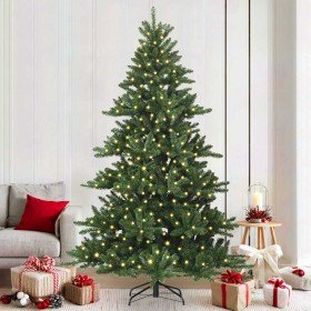Árbol de Navidad artificial con ramas articuladas Verde 210 cm en Decoración Festiva y Estacional | Comprar online en Foru.es