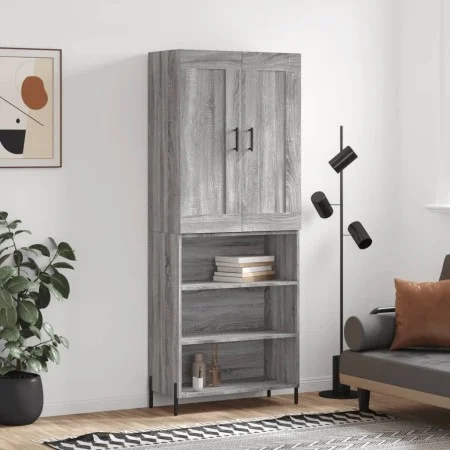 Hohes Sideboard aus sonomagrauem Sperrholz, 69,5 x 34 x 180 cm von vidaXL, Sideboards - Ref: Foro24-3200079, Preis: 127,34 €,...