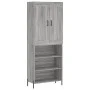 Hohes Sideboard aus sonomagrauem Sperrholz, 69,5 x 34 x 180 cm von vidaXL, Sideboards - Ref: Foro24-3200079, Preis: 127,34 €,...