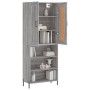 Aparador alto madera contrachapada gris sonoma 69,5x34x180 cm de vidaXL, Aparadores - Ref: Foro24-3200079, Precio: 129,17 €, ...