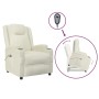 Sillón elevable de cuero sintético blanco crema en Sillones | Comprar online en Foru.es