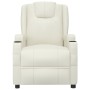 Sillón elevable de cuero sintético blanco crema en Sillones | Comprar online en Foru.es