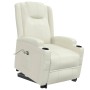 Sillón elevable de cuero sintético blanco crema en Sillones | Comprar online en Foru.es
