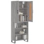 Aparador alto madera contrachapada gris sonoma 69,5x34x180 cm de vidaXL, Aparadores - Ref: Foro24-3200095, Precio: 126,99 €, ...