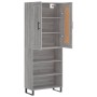 Aparador alto madera contrachapada gris sonoma 69,5x34x180 cm de vidaXL, Aparadores - Ref: Foro24-3200095, Precio: 126,99 €, ...