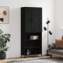 Aparador alto madera contrachapada negro 69,5x34x180 cm de vidaXL, Aparadores - Ref: Foro24-3200074, Precio: 145,13 €, Descue...