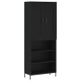 Aparador alto madera contrachapada negro 69,5x34x180 cm de vidaXL, Aparadores - Ref: Foro24-3200074, Precio: 145,13 €, Descue...