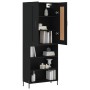 Aparador alto madera contrachapada negro 69,5x34x180 cm de vidaXL, Aparadores - Ref: Foro24-3200074, Precio: 145,13 €, Descue...