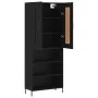 Aparador alto madera contrachapada negro 69,5x34x180 cm de vidaXL, Aparadores - Ref: Foro24-3200074, Precio: 141,21 €, Descue...