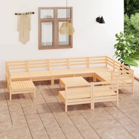 Juego de muebles de jardín 11 piezas madera maciza de pino en Conjuntos de jardín | Comprar online en Foru.es