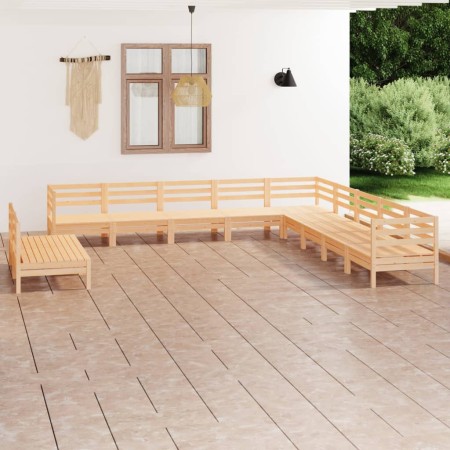 Juego de muebles de jardín 11 piezas madera maciza de pino en Conjuntos de jardín | Comprar online en Foru.es