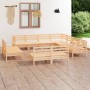 Juego de muebles de jardín 11 piezas madera maciza de pino en Conjuntos de jardín | Comprar online en Foru.es