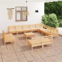 Juego de muebles de jardín 13 piezas madera maciza de pino en Conjuntos de jardín | Comprar online en Foru.es