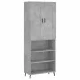 Concrete gray plywood tall sideboard 69.5x34x180 cm by vidaXL, Sideboards - Ref: Foro24-3200085, Price: 119,20 €, Discount: %